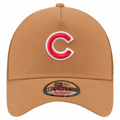 Brown Chicago Cubs New Era A-Frame Trucker 9FORTY Adjustable Hat