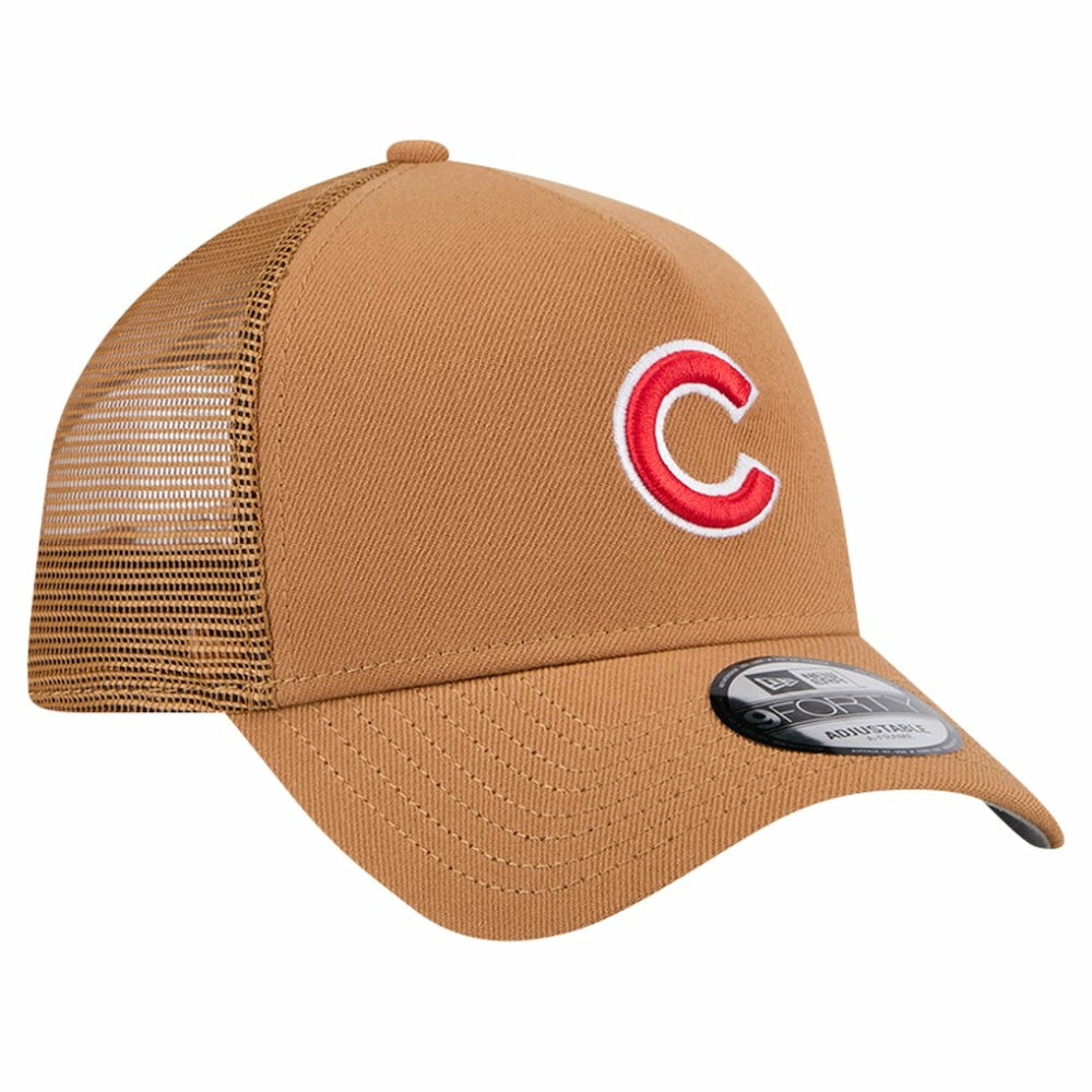 Brown Chicago Cubs New Era A-Frame Trucker 9FORTY Adjustable Hat