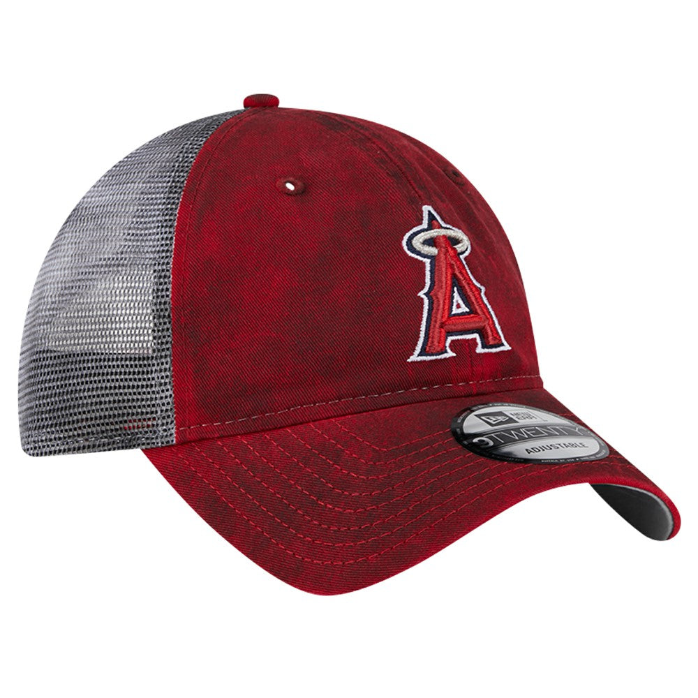 Red Los Angeles Angels New Era Team Slick Trucker 9TWENTY Adjustable Hat
