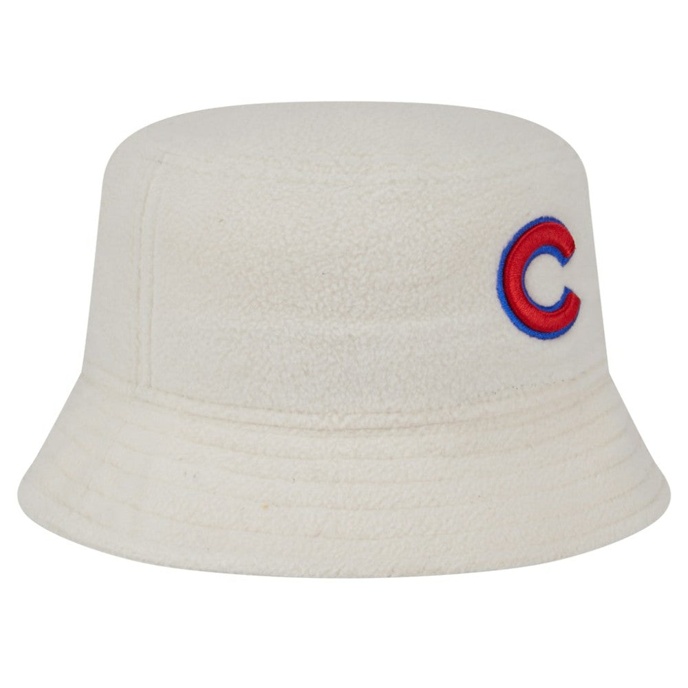 White Chicago Cubs New Era Women's Chrome Cozy Bucket Hat