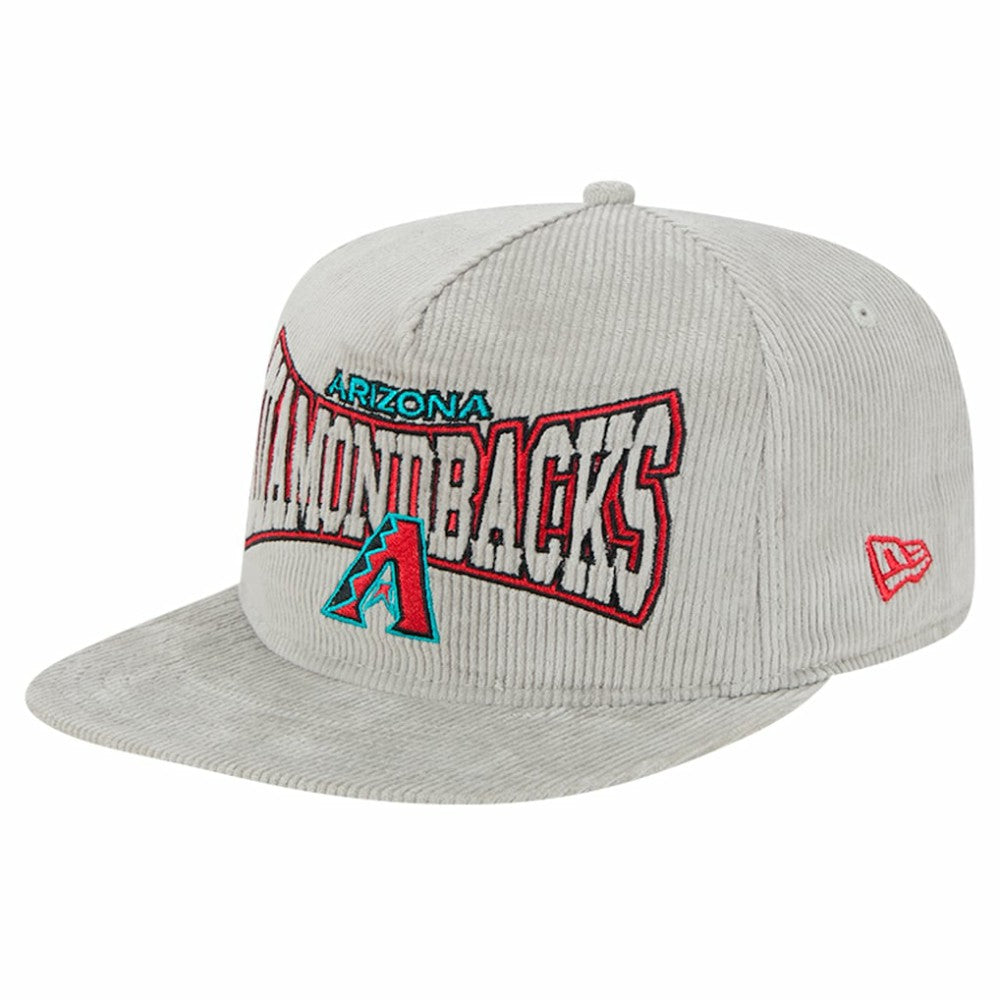 New Era Arizona Diamondbacks Gray Corduroy Golfer Snapback Hat