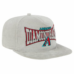 New Era Arizona Diamondbacks Gray Corduroy Golfer Snapback Hat