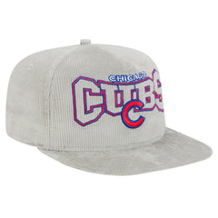 New Era Chicago Cubs Gray Corduroy Golfer Snapback Hat