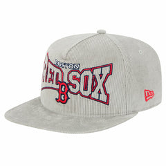 New Era Boston Red Sox Gray Corduroy Golfer Snapback Hat