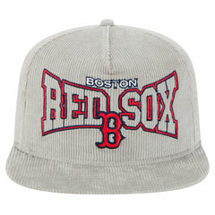 New Era Boston Red Sox Gray Corduroy Golfer Snapback Hat