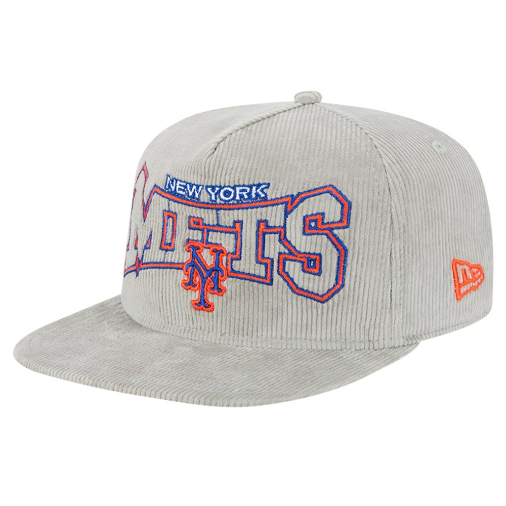 New Era New York Mets Gray Corduroy Golfer Snapback Hat