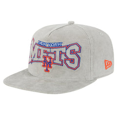 New Era New York Mets Gray Corduroy Golfer Snapback Hat