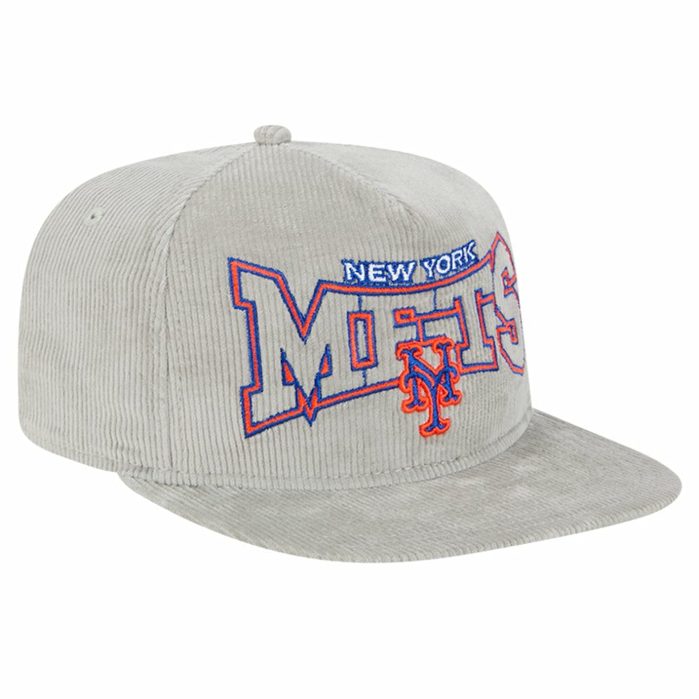 New Era New York Mets Gray Corduroy Golfer Snapback Hat