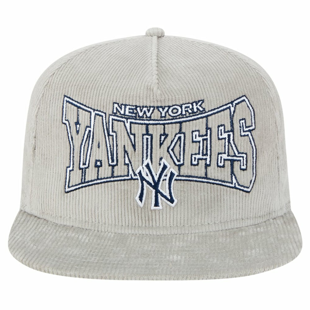 New Era New York Yankees Gray Corduroy Golfer Snapback Hat