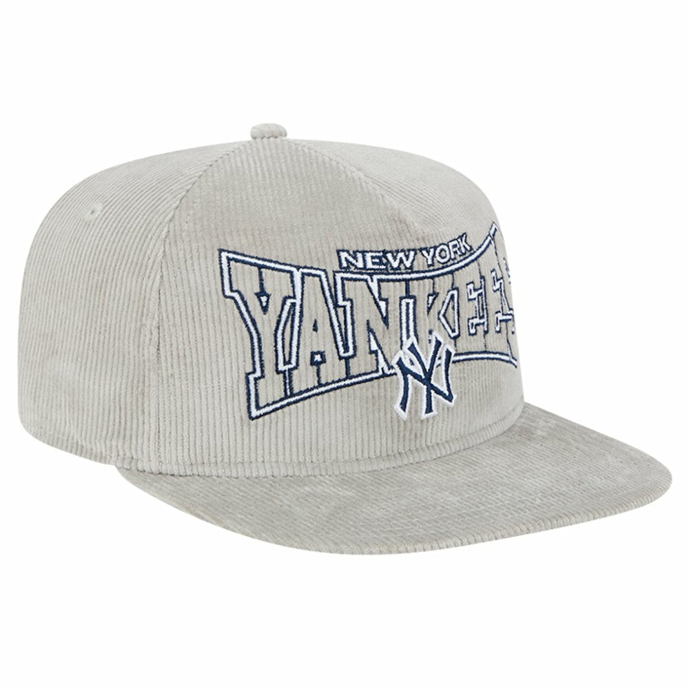 New Era New York Yankees Gray Corduroy Golfer Snapback Hat