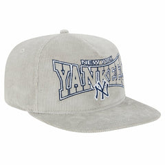 New Era New York Yankees Gray Corduroy Golfer Snapback Hat