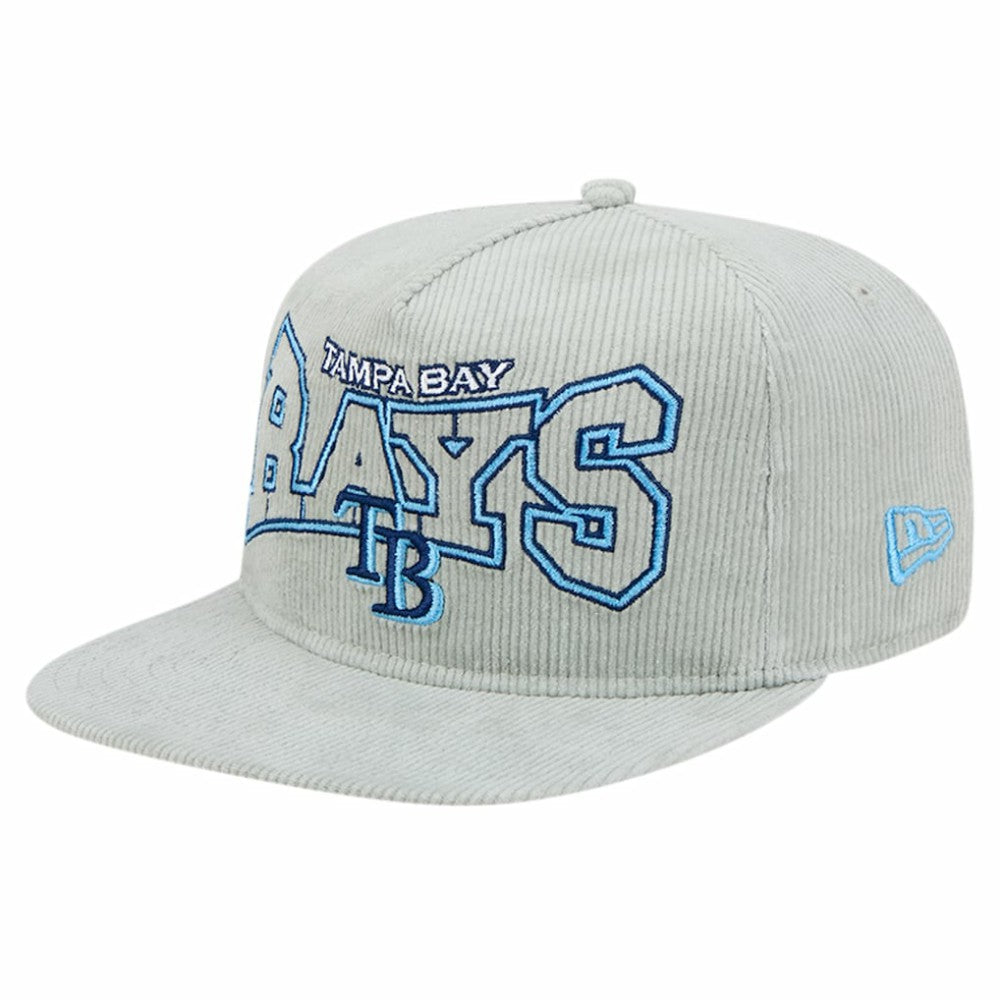 New Era Tampa Bay Rays Gray Corduroy Golfer Snapback Hat