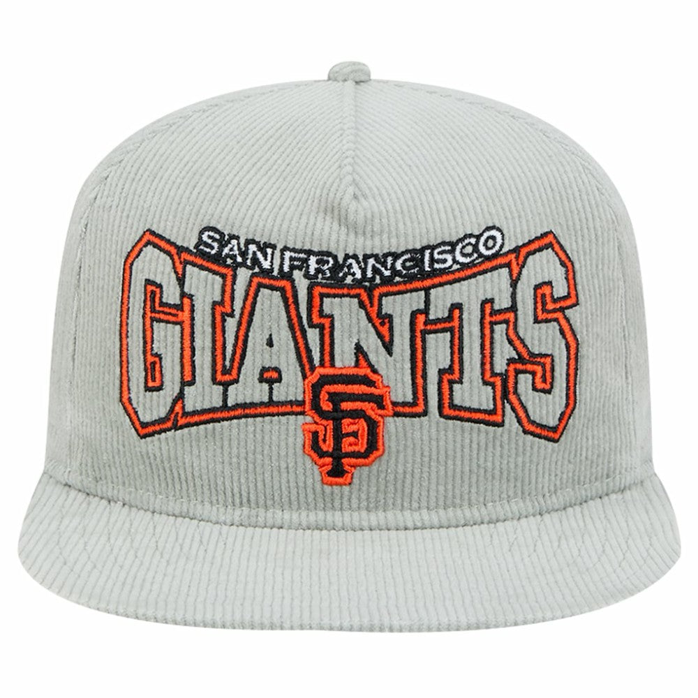 New Era San Francisco Giants Gray Corduroy Golfer Snapback Hat