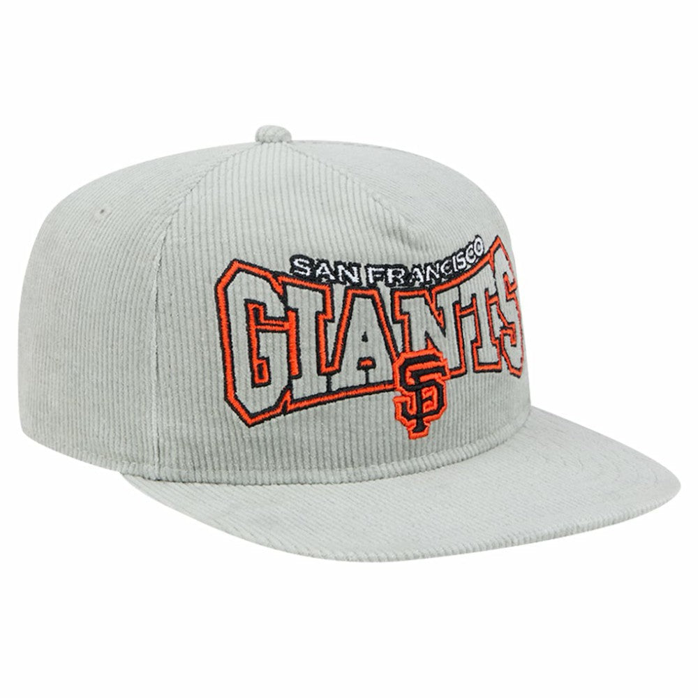New Era San Francisco Giants Gray Corduroy Golfer Snapback Hat
