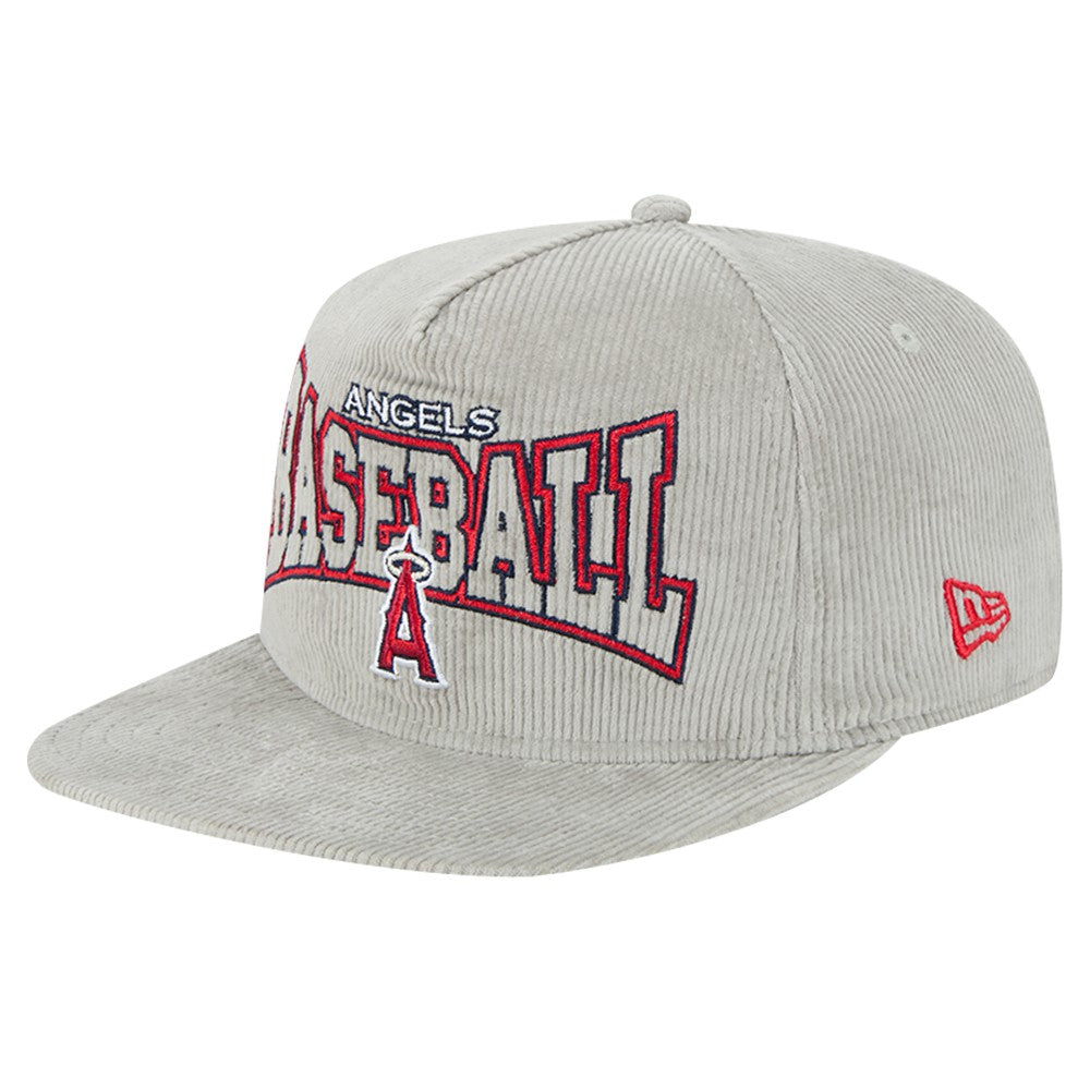 New Era Los Angeles Angels Gray Corduroy Golfer Snapback Hat