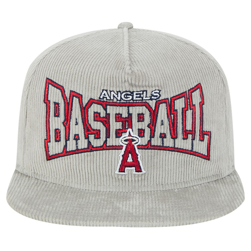 New Era Los Angeles Angels Gray Corduroy Golfer Snapback Hat