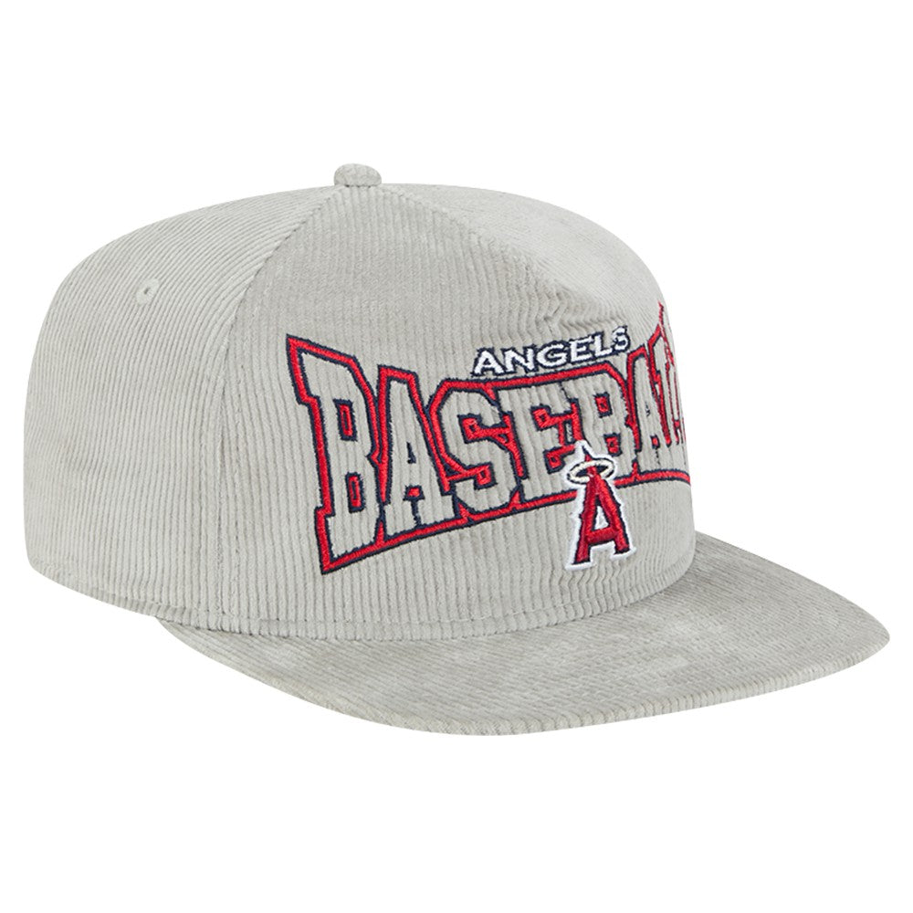 New Era Los Angeles Angels Gray Corduroy Golfer Snapback Hat