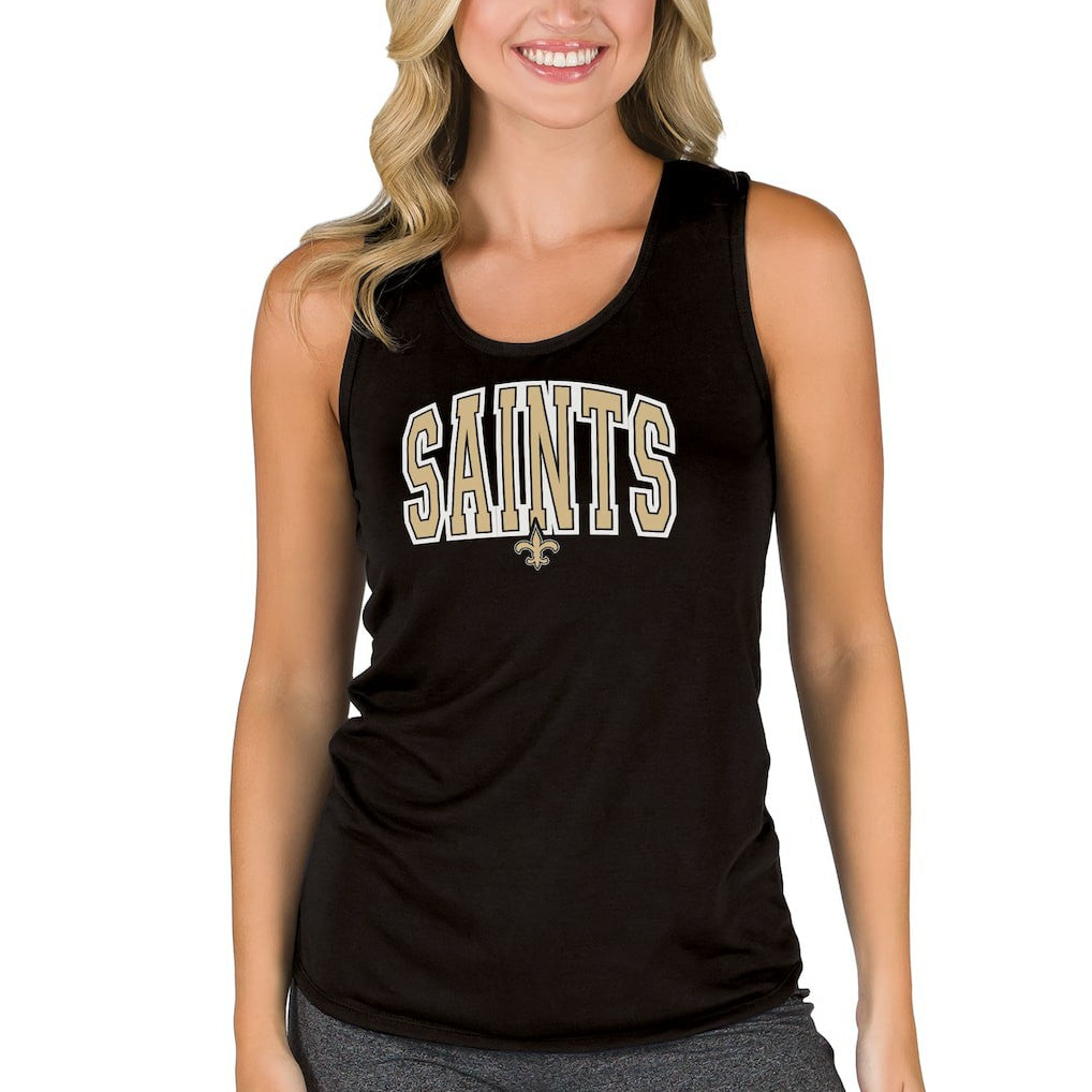 Concepts Sport Women's Marathon Racer Back Tank Top - New Orleans Saints Tops