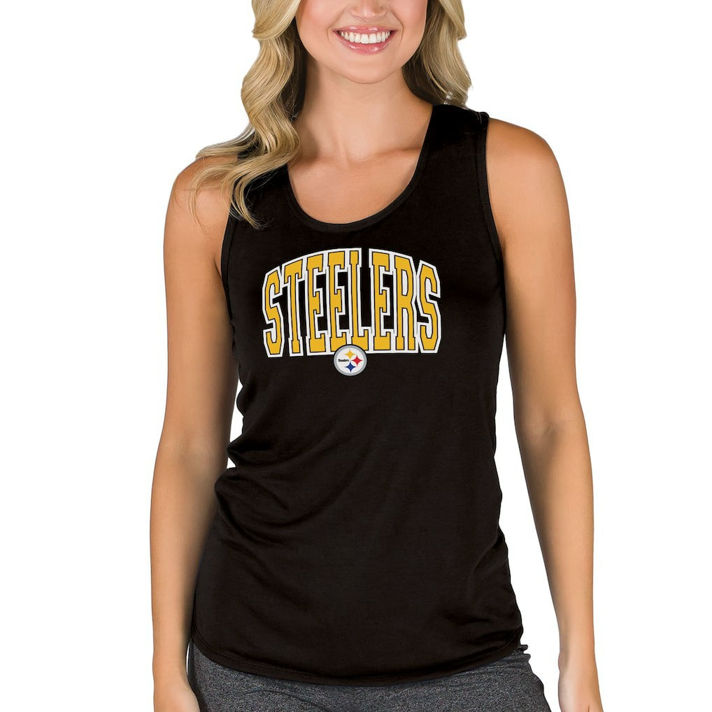 Concepts Sport Women's Marathon Racer Back Tank Top - Pittsburgh Steelers Tops
