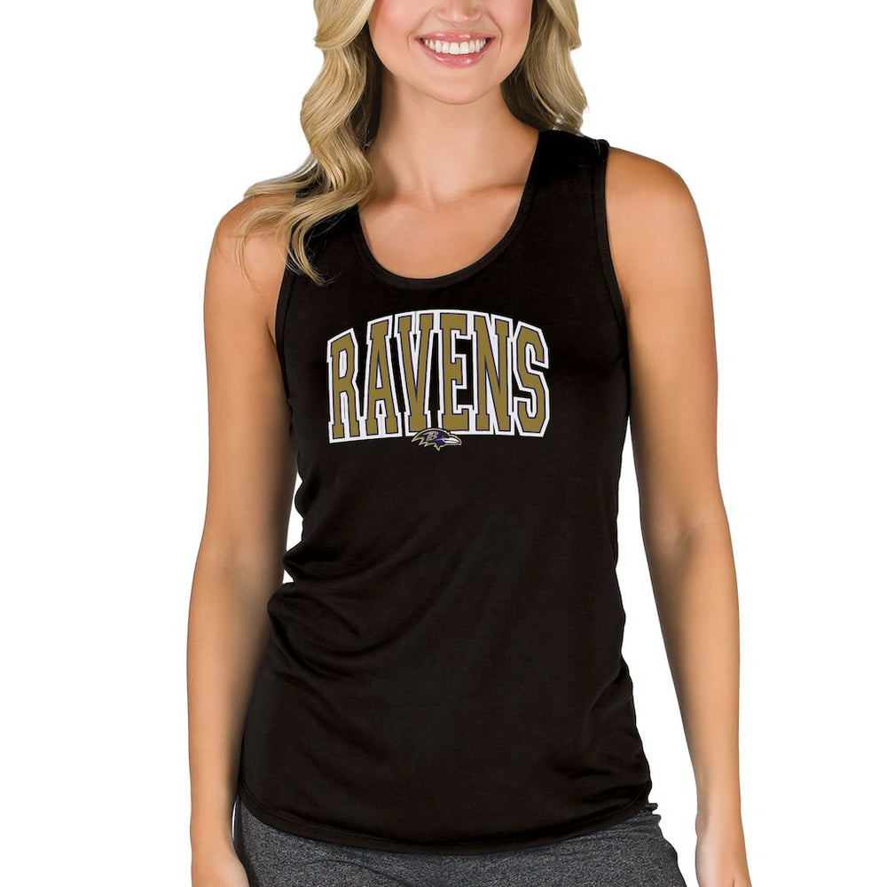 Concepts Sport Women's Marathon Racer Back Tank Top - Baltimore Ravens Tops