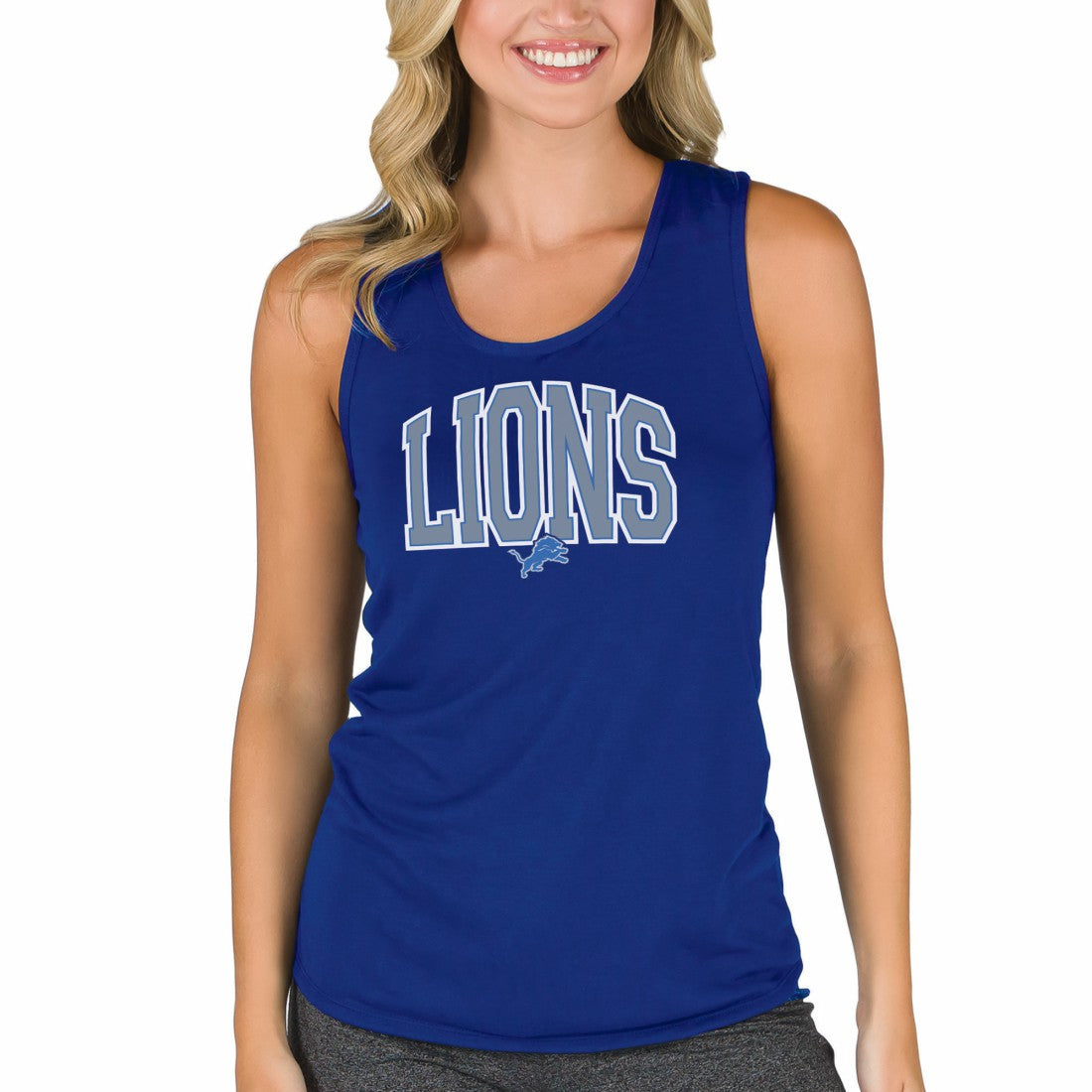 Concepts Sport Women's Marathon Racer Back Tank Top - Detroit Lions Tops