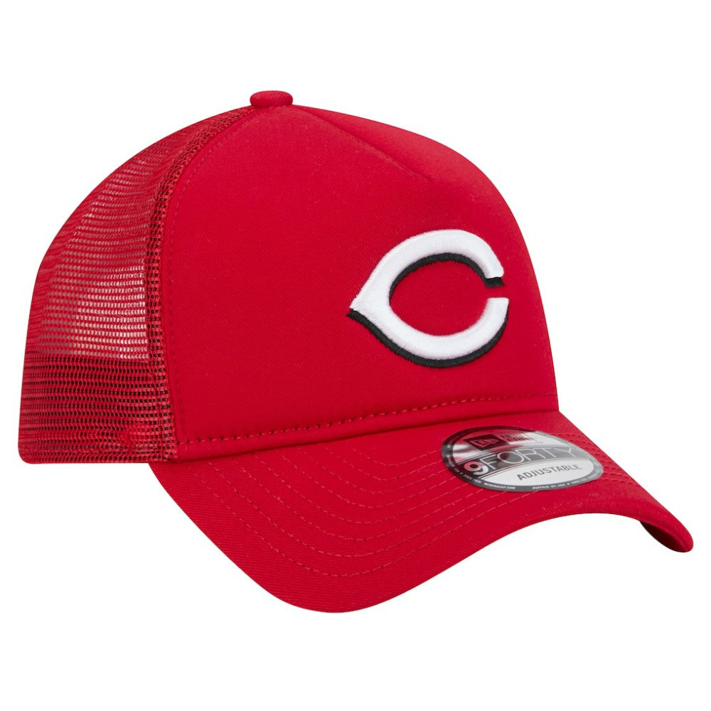Red Cincinnati Reds New Era 9FORTY A-Frame Trucker Adjustable Hat