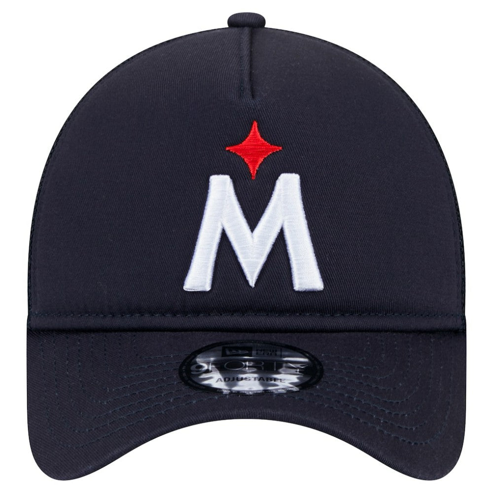Navy Minnesota Twins New Era 9FORTY A-Frame Trucker Adjustable Hat