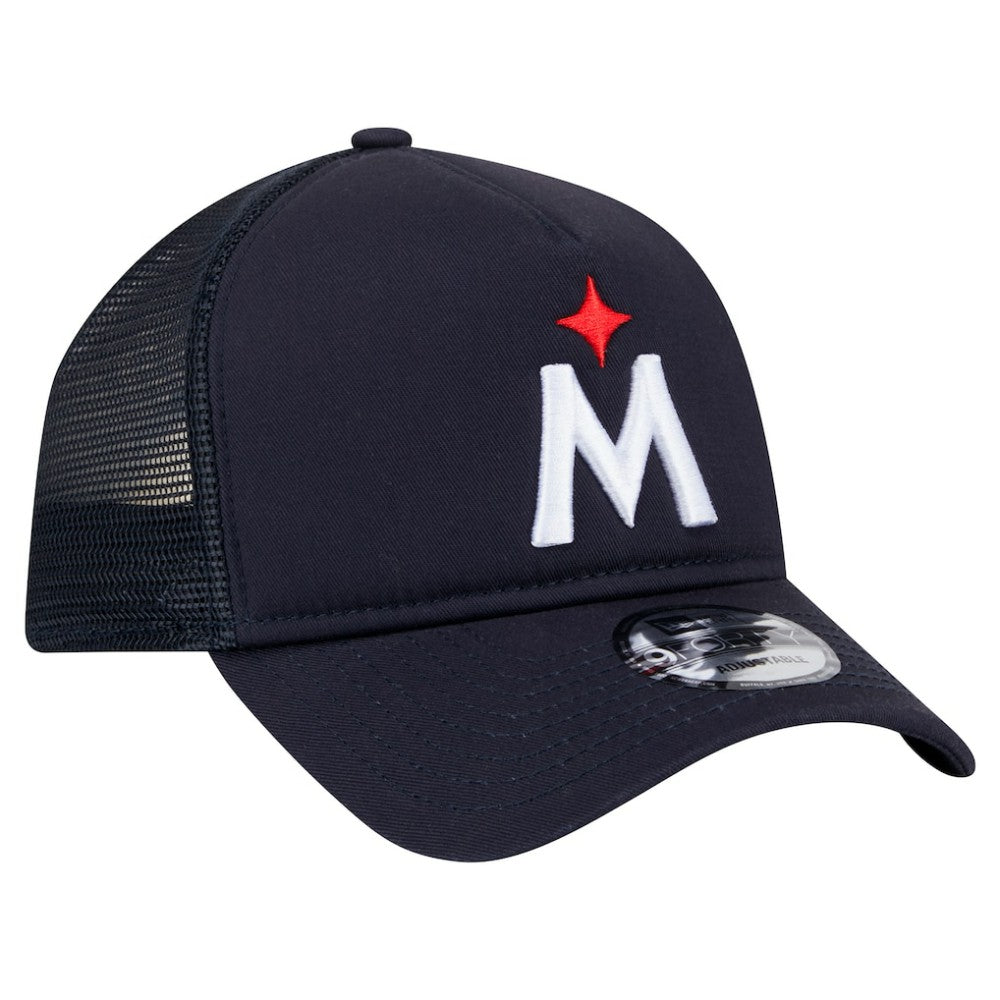 Navy Minnesota Twins New Era 9FORTY A-Frame Trucker Adjustable Hat