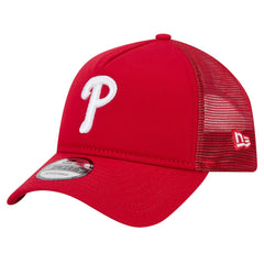 Red Philadelphia Phillies New Era 9FORTY A-Frame Trucker Adjustable Hat