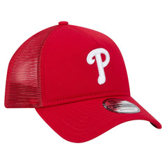 Red Philadelphia Phillies New Era 9FORTY A-Frame Trucker Adjustable Hat