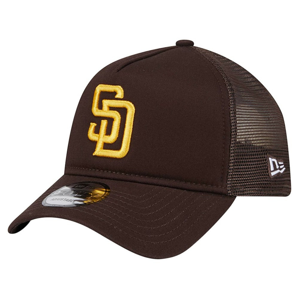 Brown San Diego Padres New Era 9FORTY A-Frame Trucker Adjustable Hat