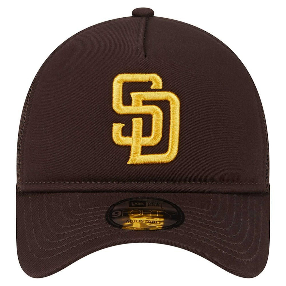 Brown San Diego Padres New Era 9FORTY A-Frame Trucker Adjustable Hat