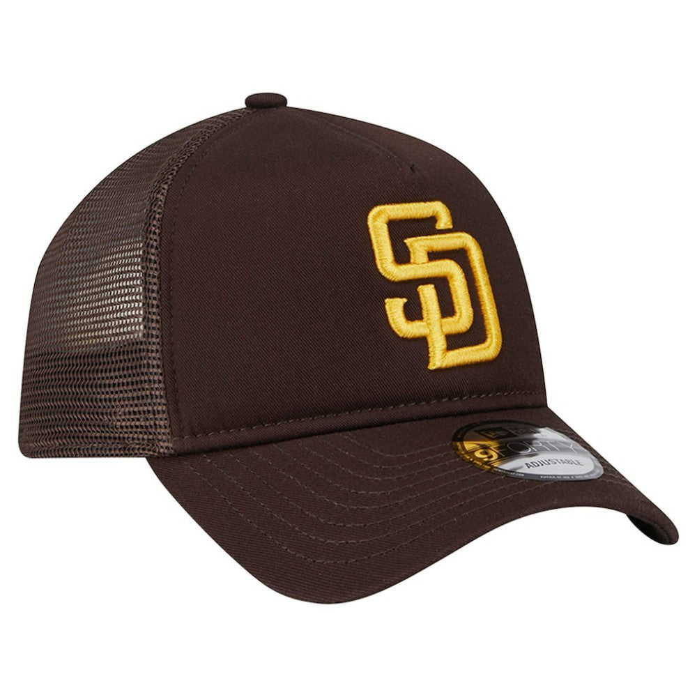 Brown San Diego Padres New Era 9FORTY A-Frame Trucker Adjustable Hat