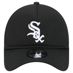 Black Chicago White Sox New Era 9FORTY A-Frame Trucker Adjustable Hat