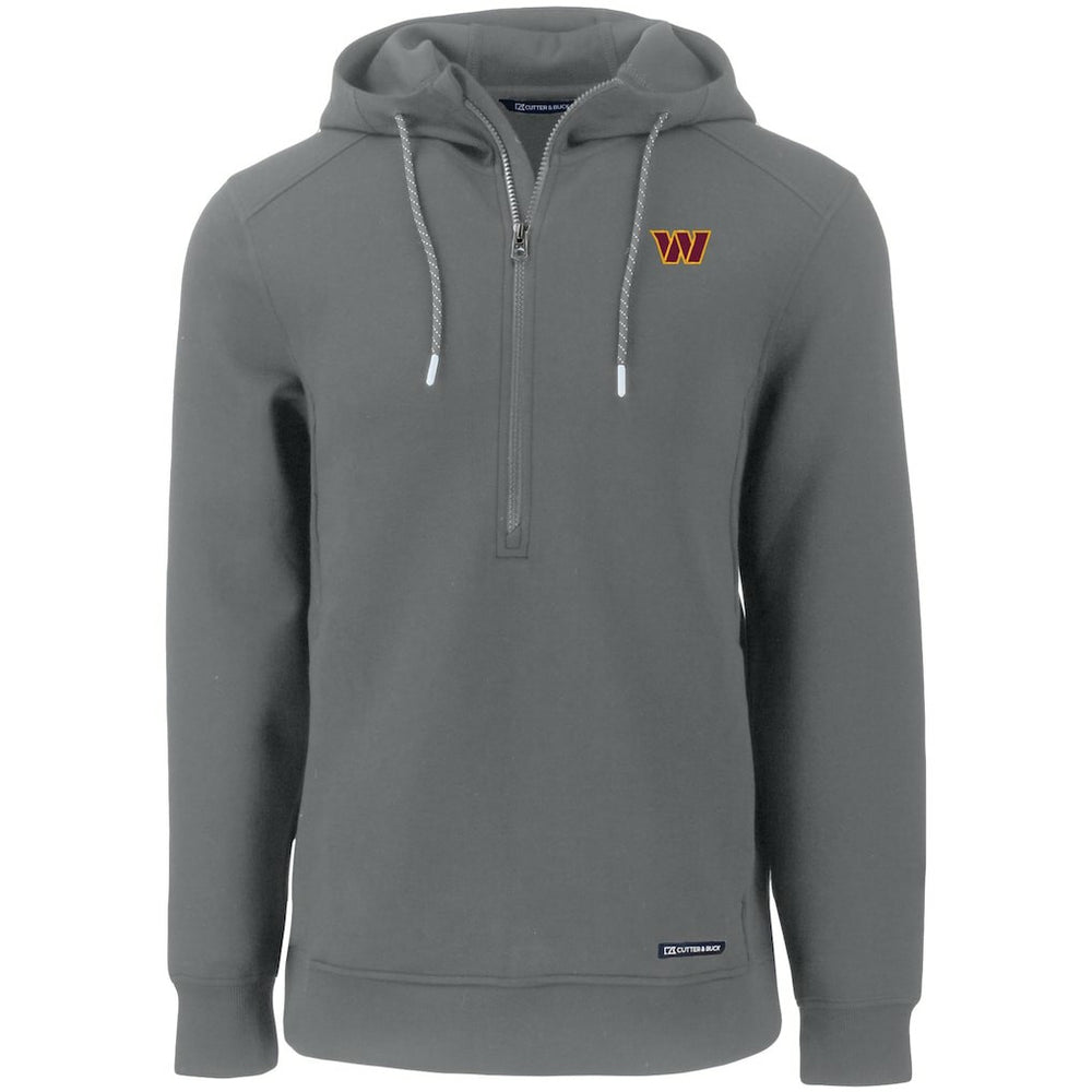 Cutter & Buck Primary Mark Roam Eco Recycled Half-Zip Pullover Hoodie - Washington Commanders Hoodies