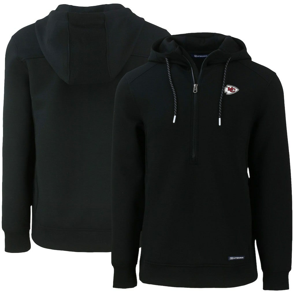 Cutter & Buck Primary Mark Roam Eco Recycled Half-Zip Pullover Hoodie - Kansas City Chiefs Hoodies
