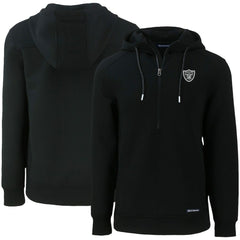 Cutter & Buck Primary Mark Roam Eco Recycled Half-Zip Pullover Hoodie - Las Vegas Raiders Hoodies