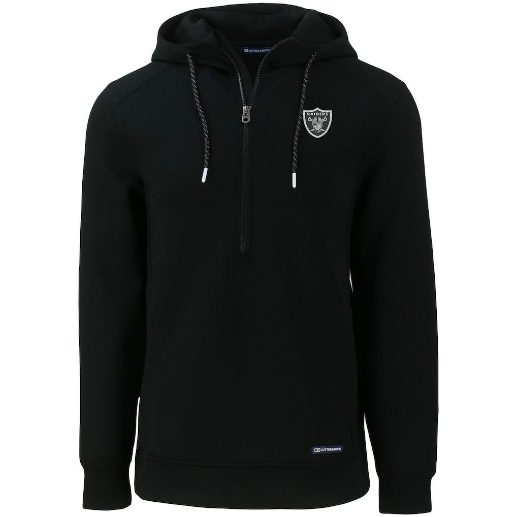 Cutter & Buck Primary Mark Roam Eco Recycled Half-Zip Pullover Hoodie - Las Vegas Raiders Hoodies