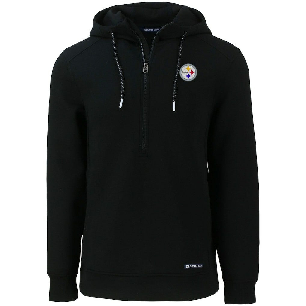 Cutter & Buck Primary Mark Roam Eco Recycled Half-Zip Pullover Hoodie - Pittsburgh Steelers Hoodies