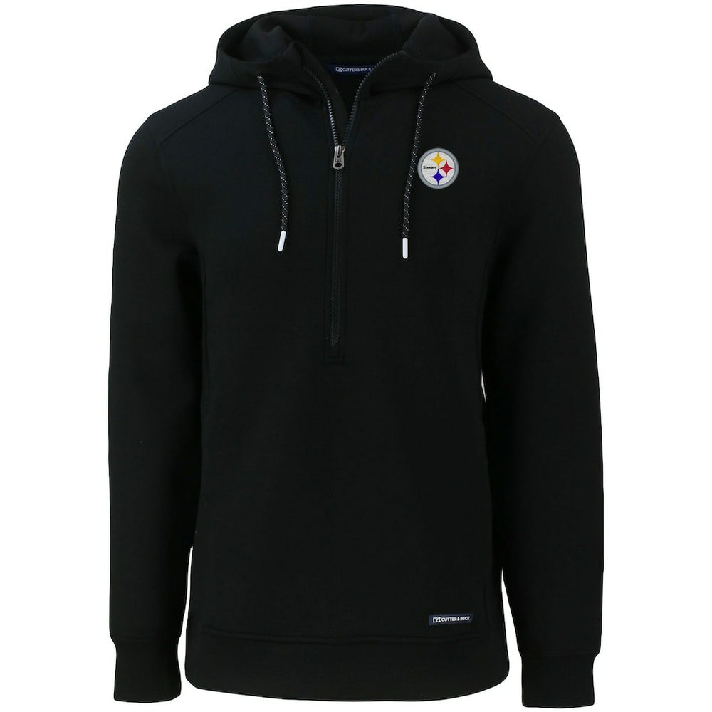 Cutter & Buck Primary Mark Roam Eco Recycled Half-Zip Pullover Hoodie - Pittsburgh Steelers Hoodies