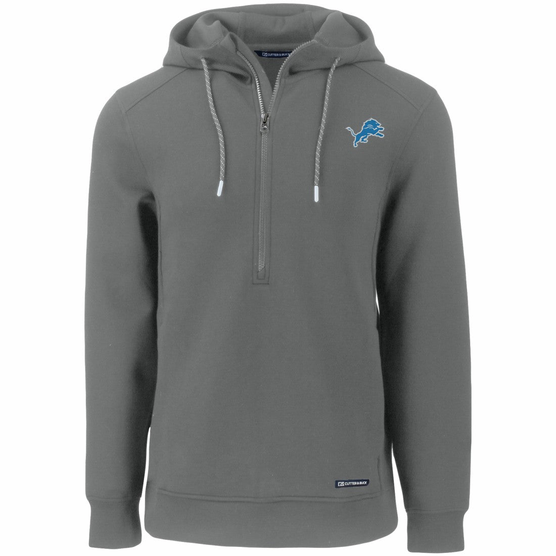 Cutter & Buck Primary Mark Roam Eco Recycled Half-Zip Pullover Hoodie - Detroit Lions Hoodies