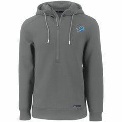 Cutter & Buck Primary Mark Roam Eco Recycled Half-Zip Pullover Hoodie - Detroit Lions Hoodies
