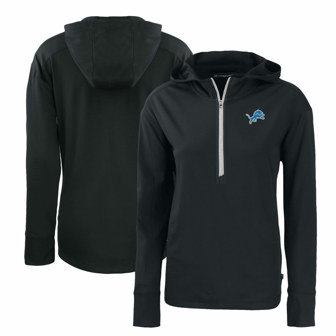 Cutter & Buck Women's Primary Mark Daybreak Eco Recycled Half-Zip Hoodie - Detroit Lions Hoodies