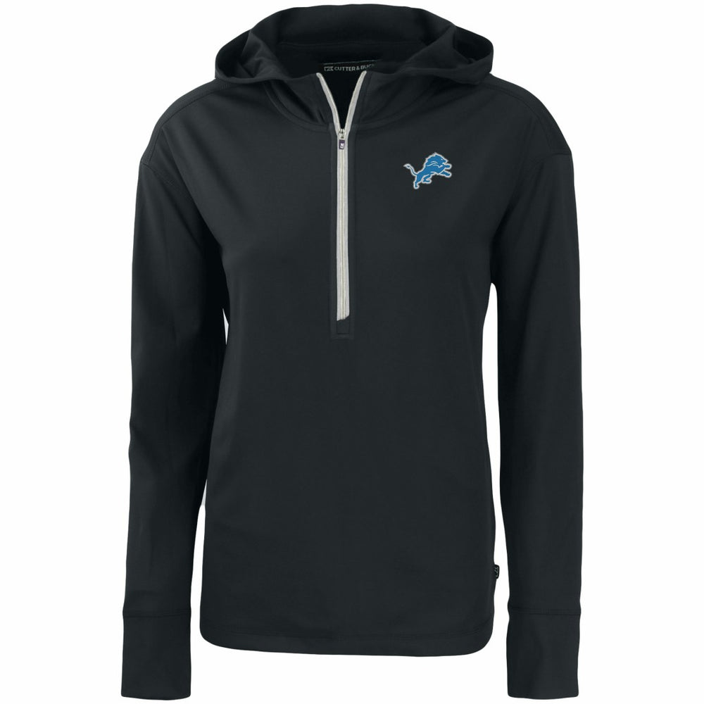 Cutter & Buck Women's Primary Mark Daybreak Eco Recycled Half-Zip Hoodie - Detroit Lions Hoodies