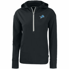 Cutter & Buck Women's Primary Mark Daybreak Eco Recycled Half-Zip Hoodie - Detroit Lions Hoodies
