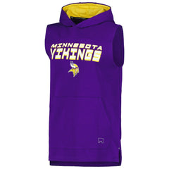MSX by Michael Strahan Captain Sleeveless Hoodie T-Shirt - Minnesota Vikings Hoodies
