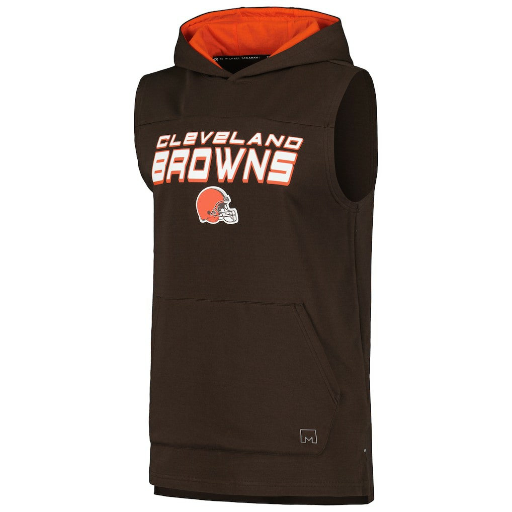 MSX by Michael Strahan Captain Sleeveless Hoodie T-Shirt - Cleveland Browns Hoodies