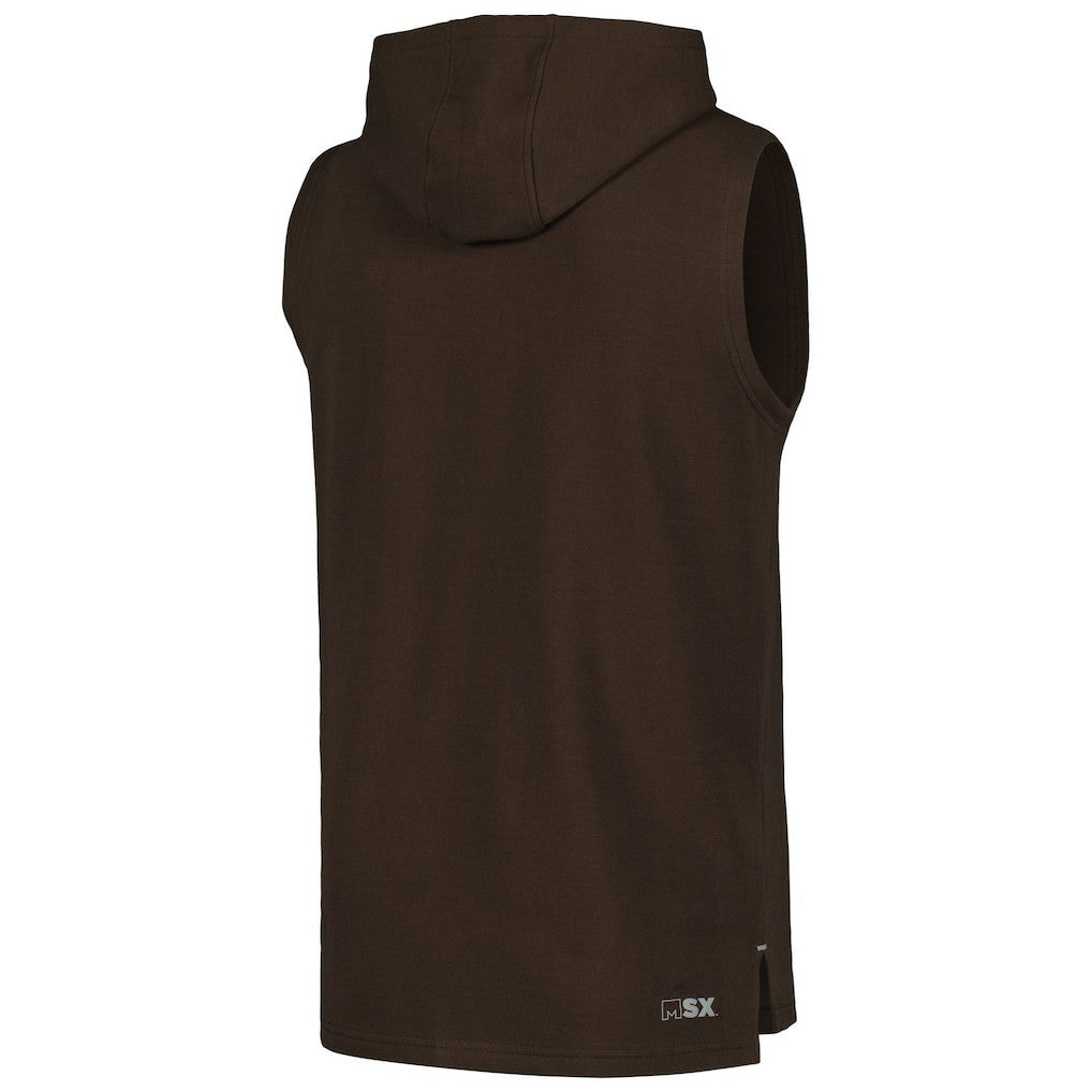 MSX by Michael Strahan Captain Sleeveless Hoodie T-Shirt - Cleveland Browns Hoodies