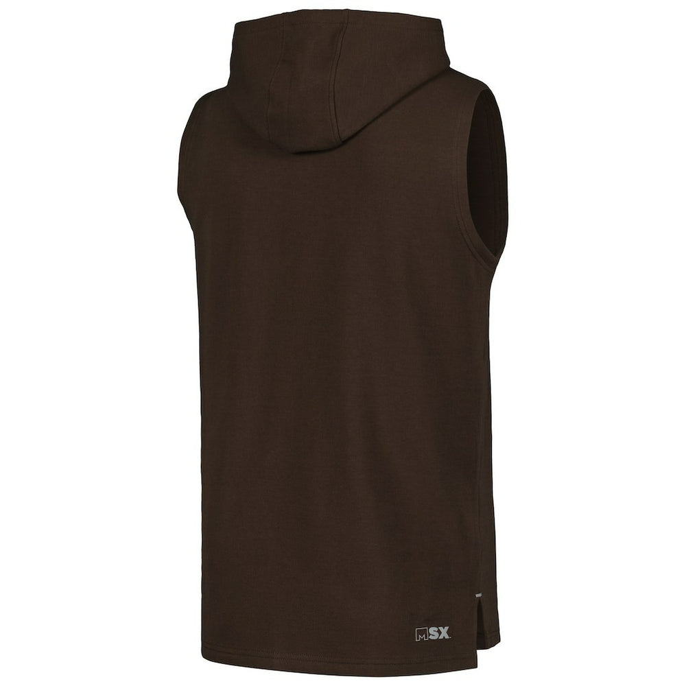 MSX by Michael Strahan Captain Sleeveless Hoodie T-Shirt - Cleveland Browns Hoodies