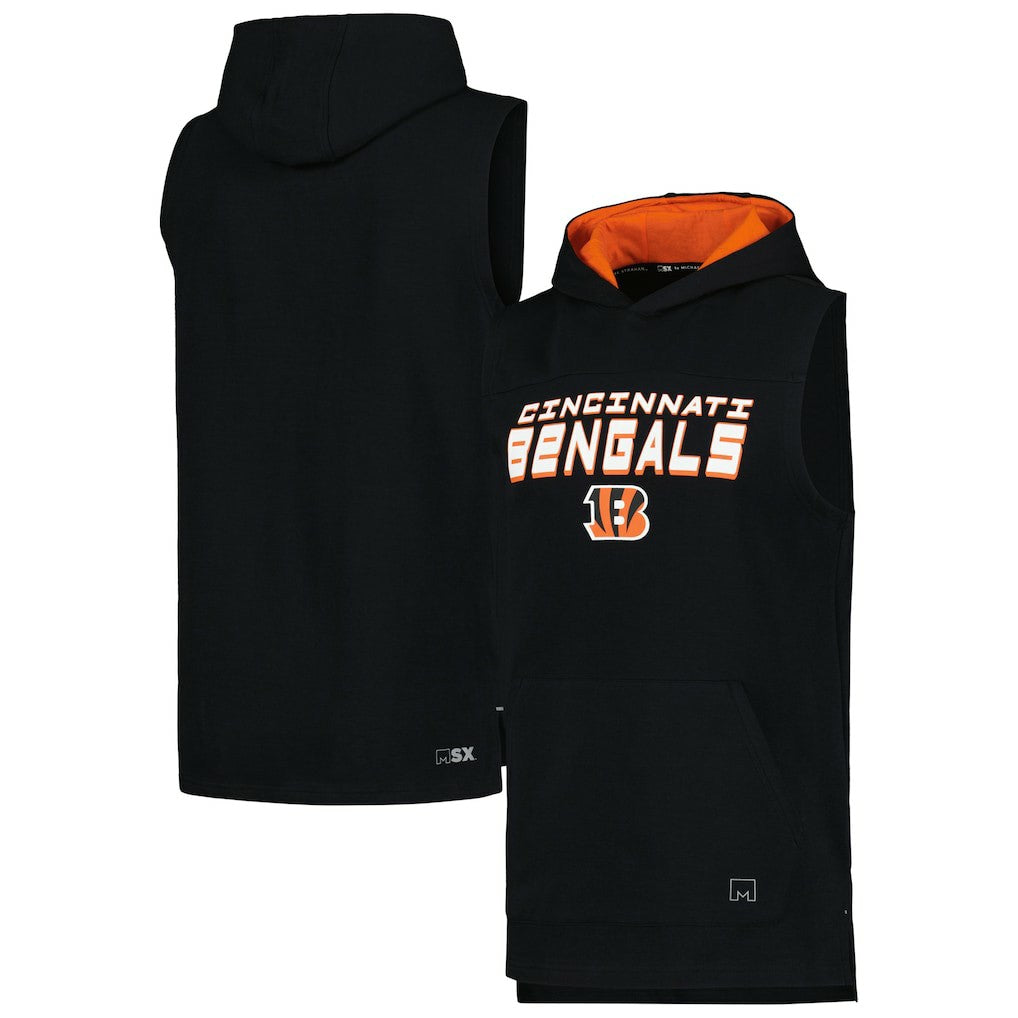 MSX by Michael Strahan Captain Sleeveless Hoodie T-Shirt - Cincinnati Bengals Hoodies